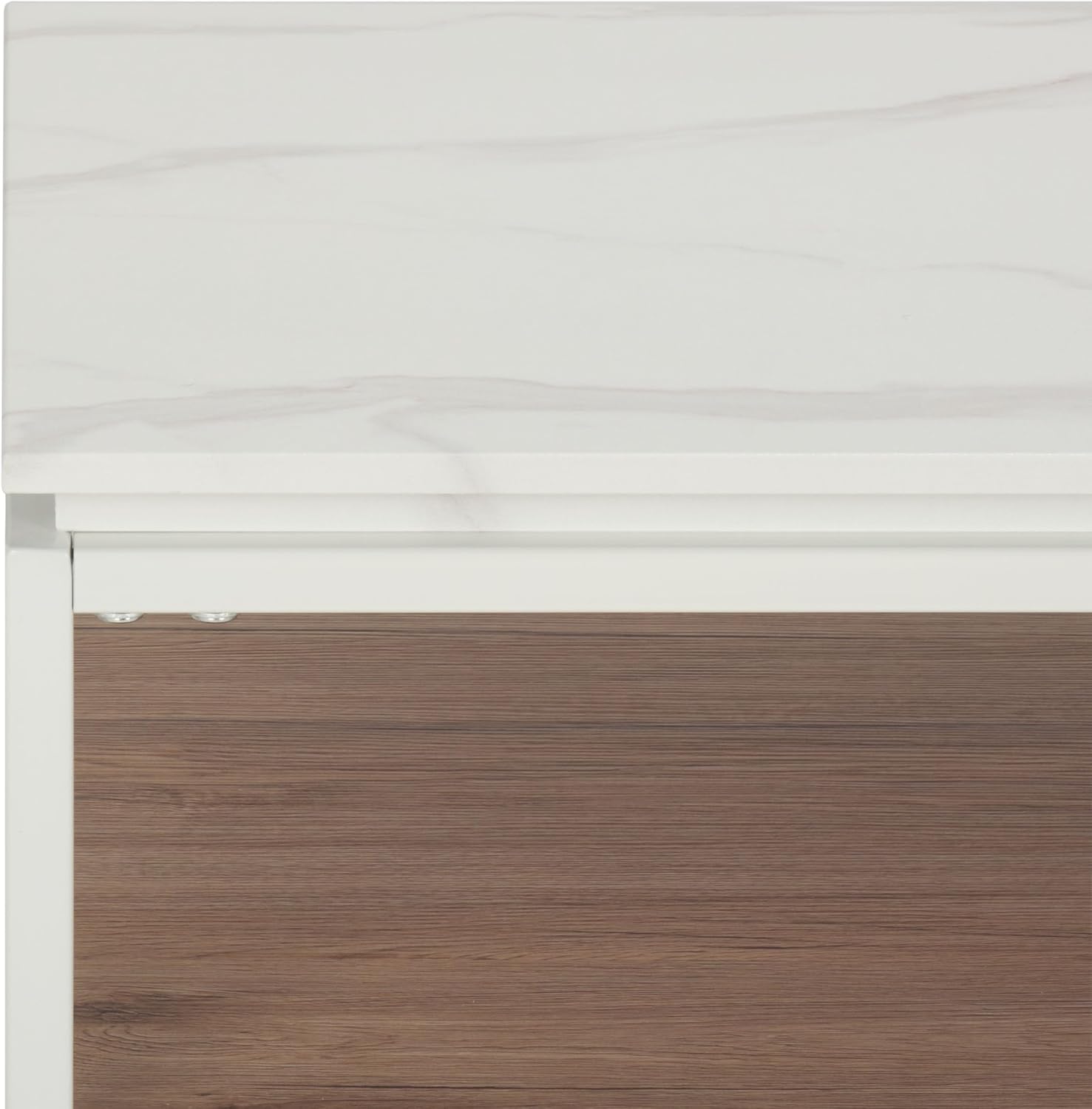 Aurelian White Faux Marble Coffee Table