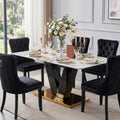 Marble Dining Table With Gold Base