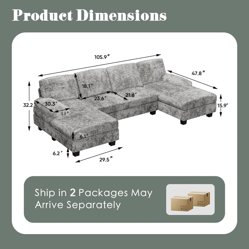 Shaped Modular Sectional Sofa