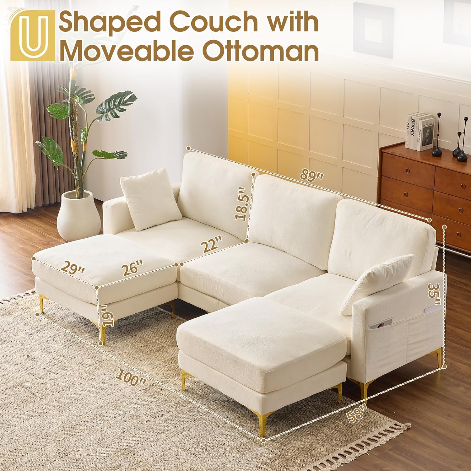 Shaped Cloud Sectional Sofa