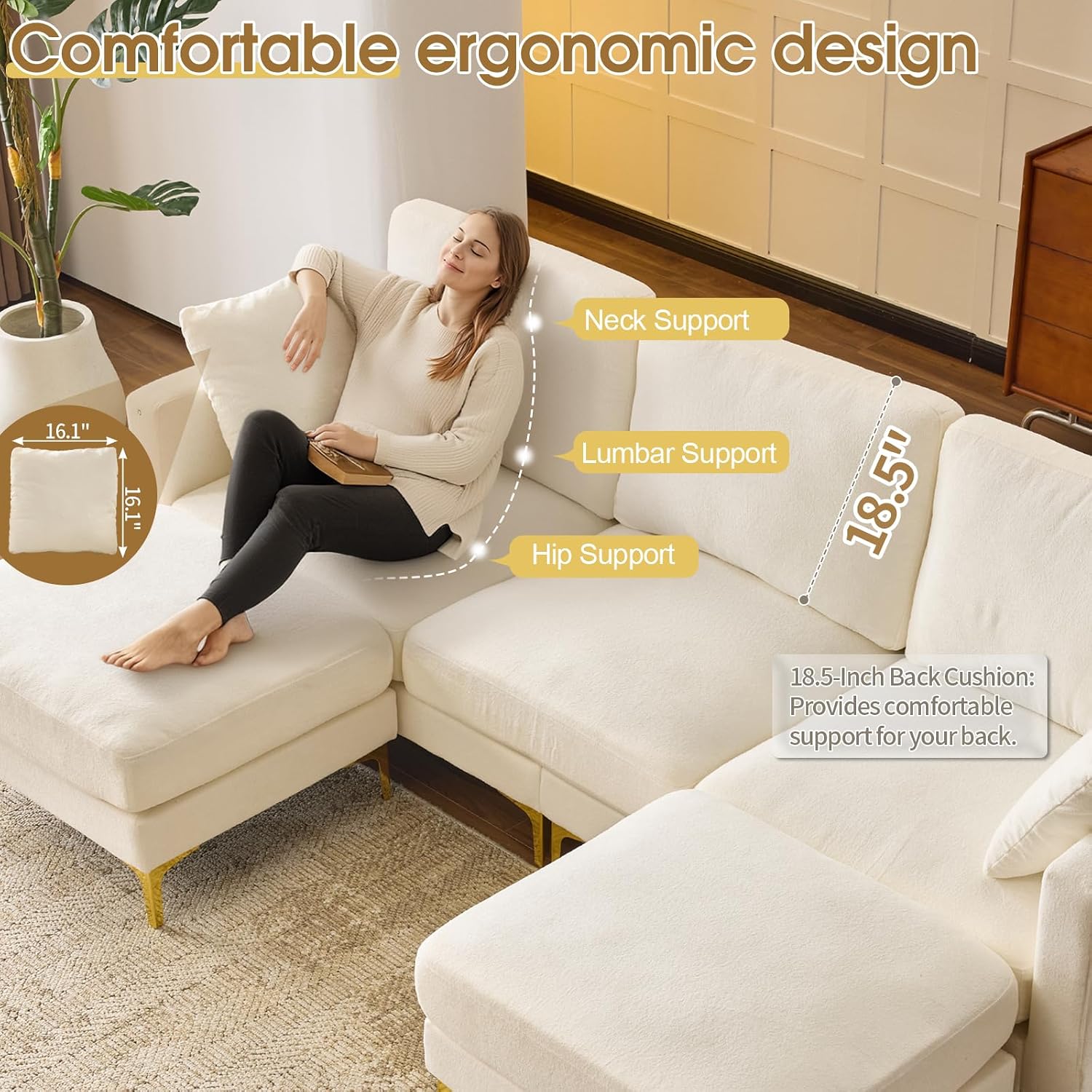 Shaped Cloud Sectional Sofa