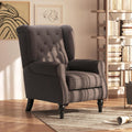 Brown Wingback Accent Chair