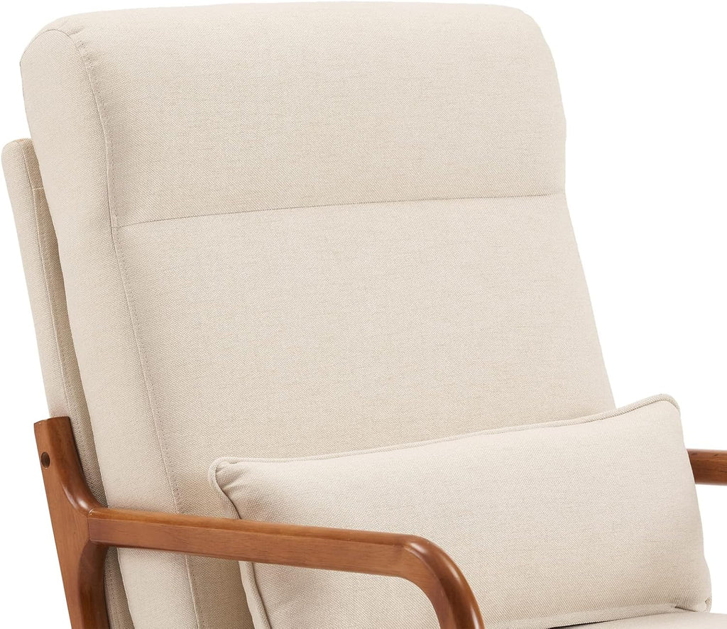 Bonnlo Beige Linen High Back Accent Chair