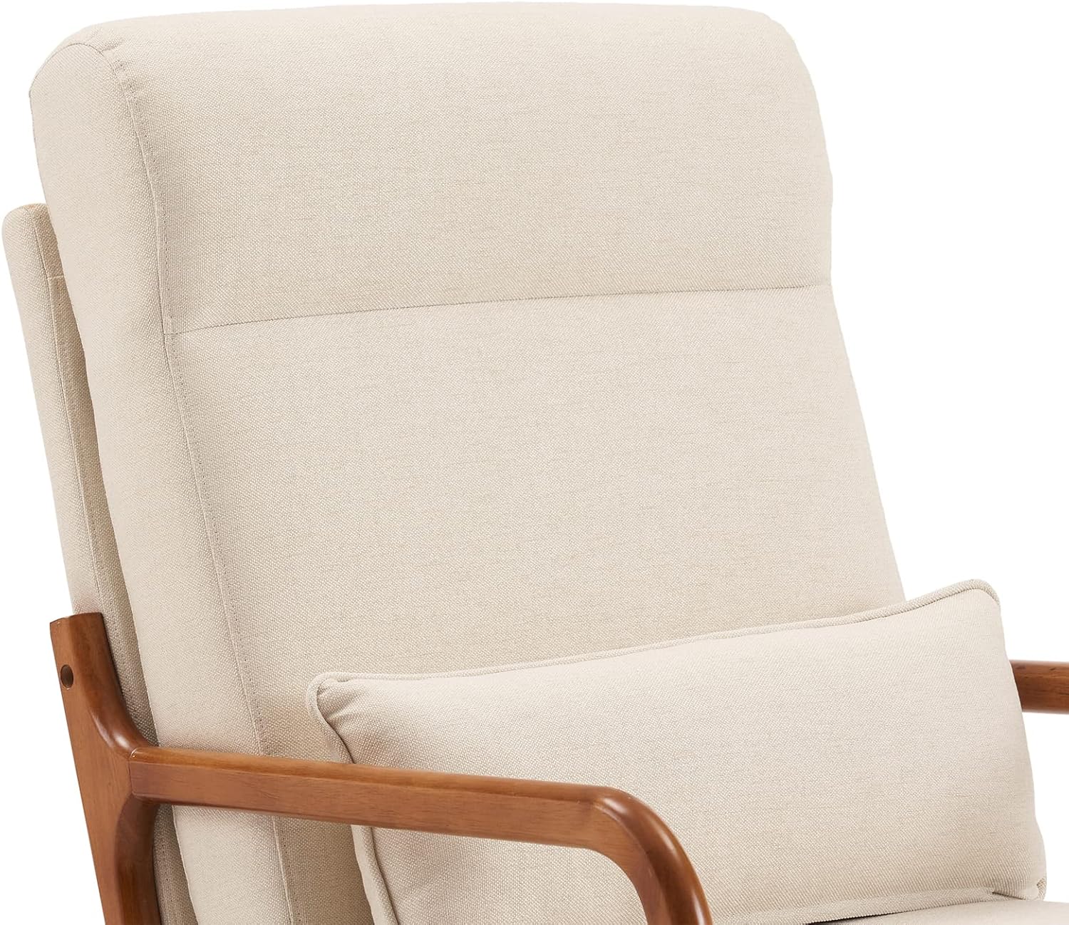 Bonnlo Beige Linen High Back Accent Chair