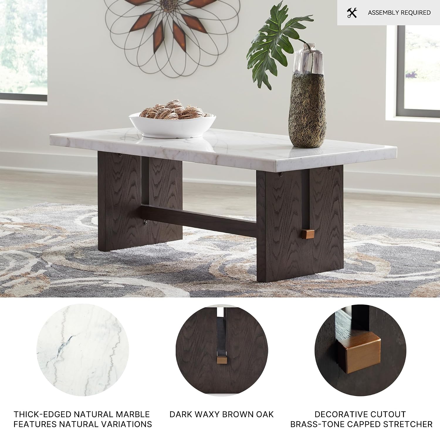 Design Burkhaus Marble Top Coffee Table