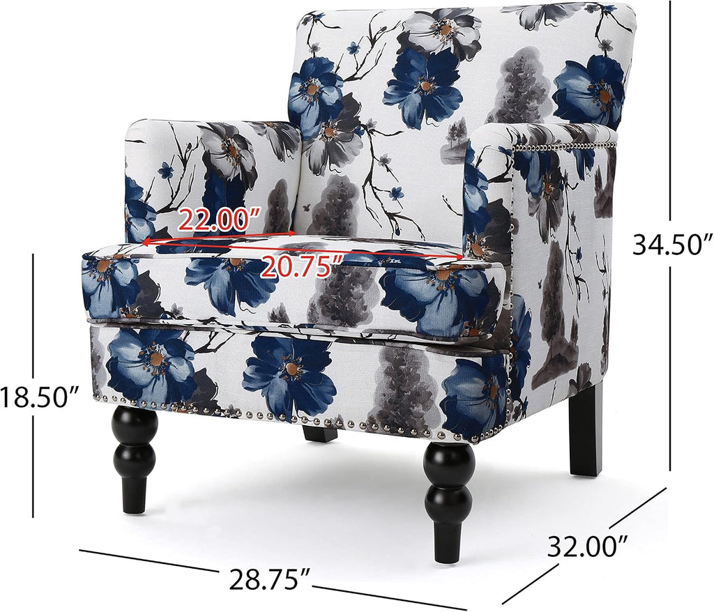 Home Floral Boaz Fabric Club Chair