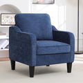 Blue Mid Century Upholstered Accent Chair