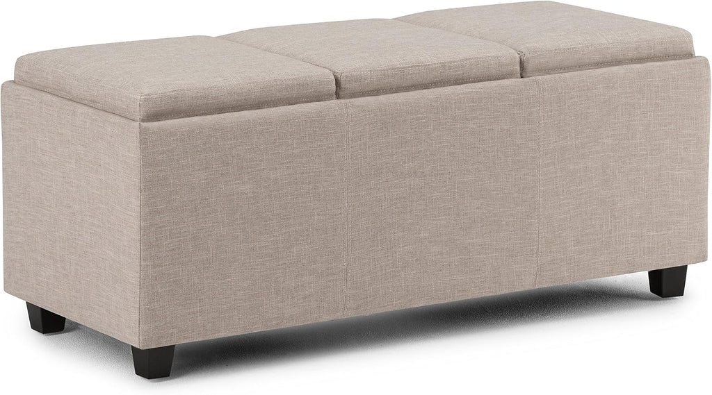 Natural Avalon Storage Ottoman 42 Inch