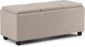 Natural Avalon Storage Ottoman 42 Inch