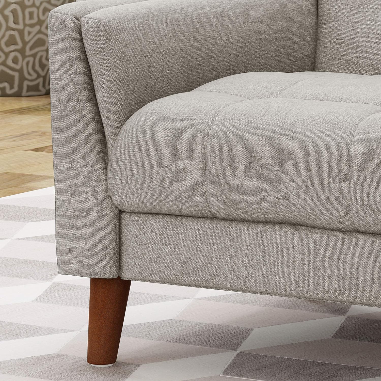 Home Beige Walnut Arm Chair