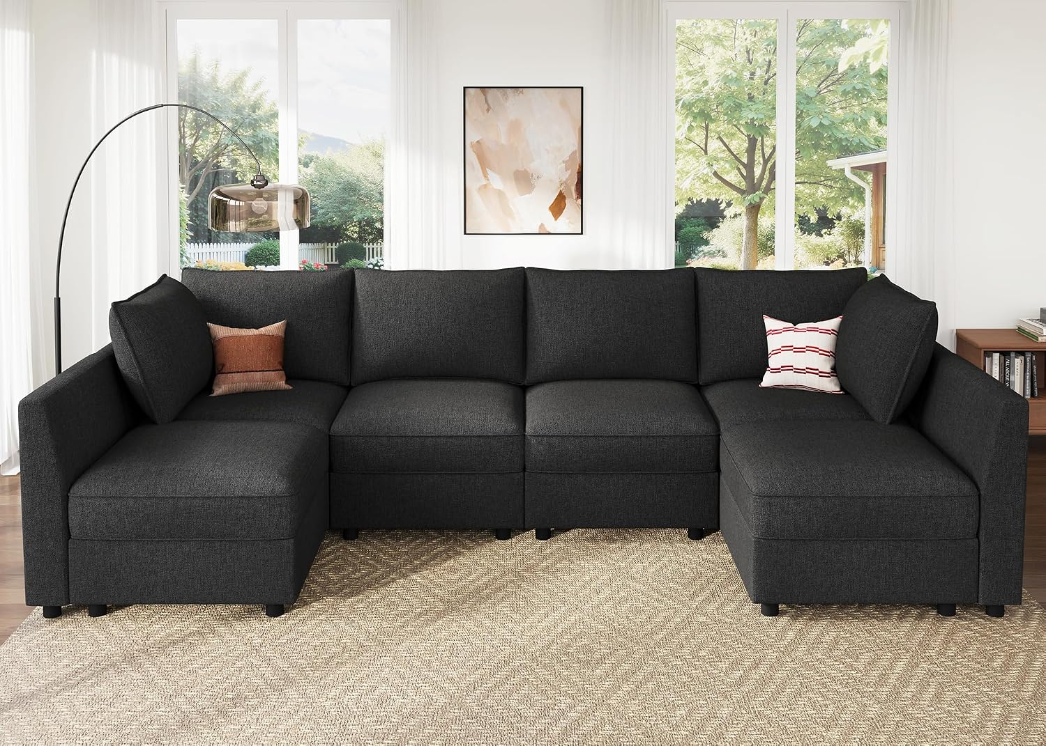 Shaped Modular Sectional Sofa