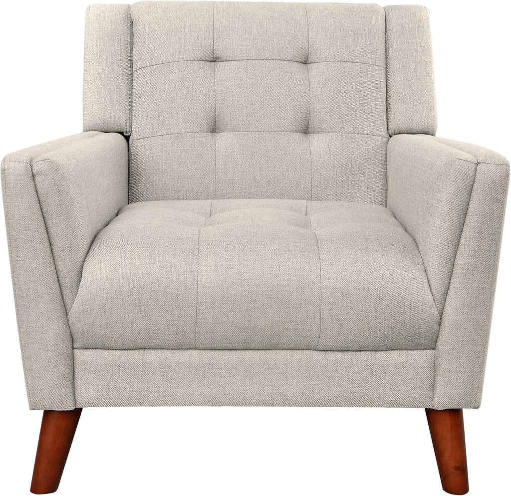 Home Beige Walnut Arm Chair