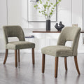 Green Fabric Dining Chairs Set of 2