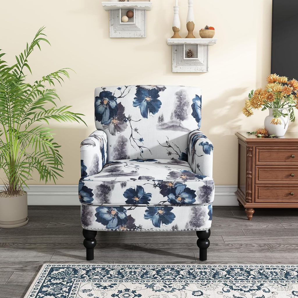 Home Floral Boaz Fabric Club Chair